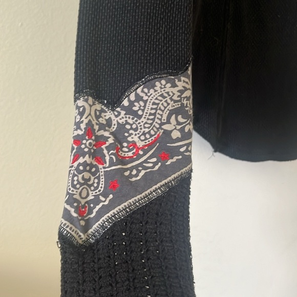 Free people dark brown Henley top size L - Picture 2 of 4